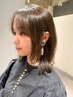 【顔まわりの髪質改善】前髪地毛風縮毛矯正＋カット＋透明感カラー￥21000