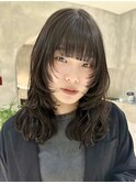 グレージュアッシュグレージュショートカットミニウルフ