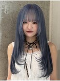 くすみブルーカラー