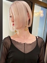 ウェイビーズ(WAVY'S)&nbsp;xブリーチ/イメチェン/ホワイトブロンド/外ハネボブ/美髪/