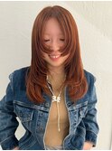 ブリーチなしオレンジベージュ