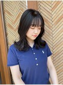 韓国風巻きレイヤーカットくびれセミロング大人可愛い20代
