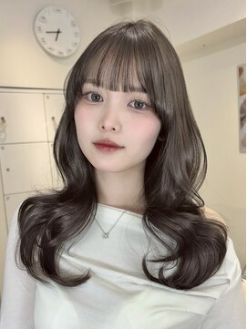 オニキス(ONYX) e128韓国ヘアートレンドロングレイヤーカットダブルカラー透明感