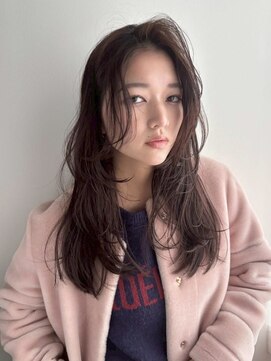 インク バイ アルテフィーチェ 甲子園口(ink by artefice) セミロングアンブレラカラーミニウルフデジタルパーマ前髪50代