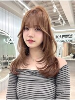 グロー オオミヤ アネックス 大宮(GLROW OMIYA ANNEX) レイヤーカットベージュカラーシースルーバング