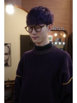 エディ(Edy) ニュアンスパーママッシュ刈り上げダブルカラー眉毛カット岡山