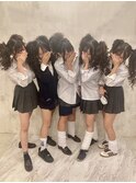 盛り髪/体育祭/イベント/ヘアセット