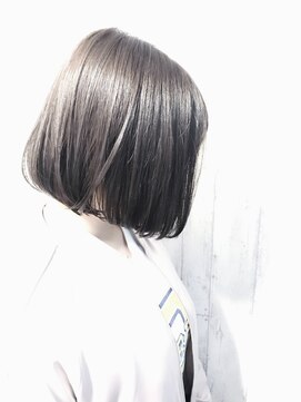 コピーヌ 高田馬場店(Copine) 再現性高い☆ノンパーマ内巻きミニマムボブ×ダークグレージュ☆