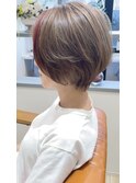 【Hair Make I`ll 奈良】ポイントカラークビレショート