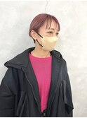 ハイトーンピンク×マッシュショート