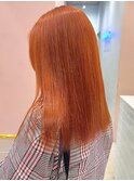 ダブルカラーオレンジベージュカラーケアブリーチ韓国ハイトーン