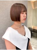 ◇ミニボブ ベージュカラー ブリーチカラー 表参道