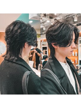 ルースト 渋谷店(ROOST) センターパートウルフ/カルマパーマ/ダウンパーマ