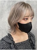 小顔ショートボブハイライトカラー大人ショートカット白髪ぼかし