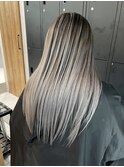 ホワイトシルバー×バレイヤージュ