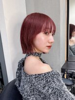 ロンドエニカ 大宮(Lond enika)&nbsp;黒髪ボブルフネビージュ小顔ウルフレイヤーカット