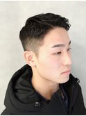 刈り上げアップバングフェード濡れパンスタイル【新大阪】