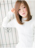 辻堂/髪質改善/アプリコットオレンジ×顔周りレイヤースタイルf