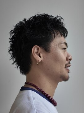 フィフス 天神大名(fifth) 天神大名スパイキーパーマメンズパーマシースルーマッシュ30代