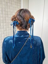 フーバイケンジ(fuu + KENJE)&nbsp;【misa】結婚式ヘア/ツインアレンジ/ベロアリボン