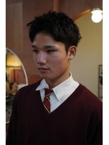 エディ(Edy)&nbsp;メンズスパイキーショート刈り上げニュアンスパーマ眉毛カット