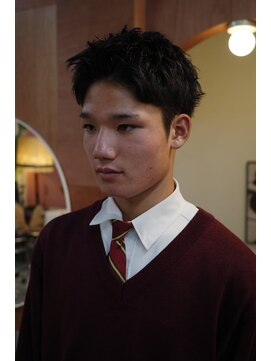 エディ(Edy) メンズスパイキーショート刈り上げニュアンスパーマ眉毛カット