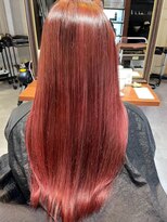 エイム ヘア デザイン 町田店(eim hair design)&nbsp;韓国ヘア/ストレートロング/カシスレッド/ダブルカラー/秋カラー