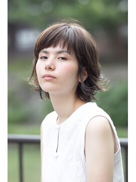 マウロア(MAULOA) 【MAULOA】無造作外ハネスタイル オン眉 アンニュイ酸性パーマ