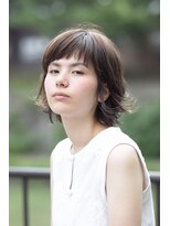 マウロア(MAULOA) 【MAULOA】無造作外ハネスタイル オン眉 アンニュイ酸性パーマ