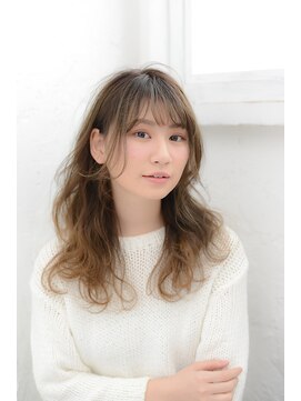 ラボヌール ヘアーウル 春日部西口店(La Bonheur hair heureux) セミロングウェーブ69