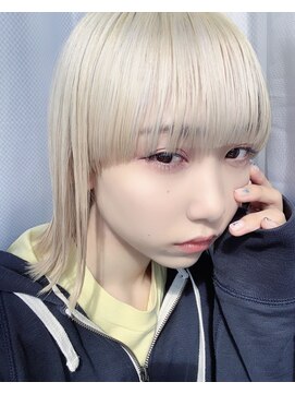 テトヘアー(teto hair) tetohair 渡辺 マッシュ ボブ ウルフ ワイドバング　ブリーチ