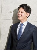 アッシュブラック×アップバング