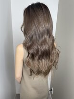 ナンバー(number+)&nbsp;20代30代40代艶感オリーブグレージュ透明感ロング