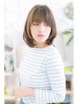 ミック 日暮里店(miq) ヌーディベージュグラデーションカラー伸ばしかけに◎b1