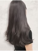 20代30代★暗髪でも透明感♪アッシュカラー×毛先カール