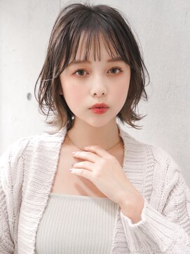 リヤン 表参道(lyann) ショコラベージュ ボブルフ  ベビーバング カール くびれヘア