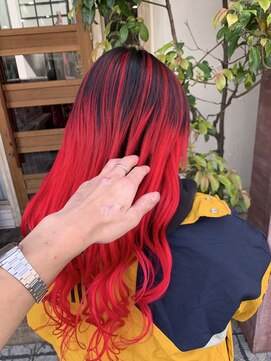 ボアップ 京橋店(boappu) レッドカラー/バレイヤージュ