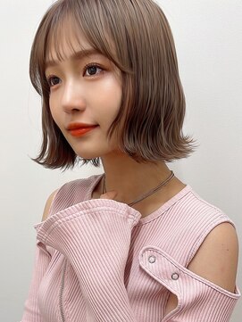 サンド クリア 横浜本店(sand clear) 結べるボブ×ミルクティーベージュ