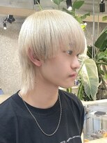 サンクプロジェクト(cinq PROJECT) 韓国風メンズハイトーンカラーダブルカラーベージュカラー
