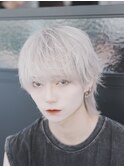 ウルフカット/マッシュウルフ/ホワイトカラー/メンズウルフ