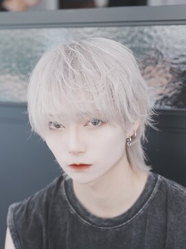 ポプルス(popls) ウルフカット/マッシュウルフ/ホワイトカラー/メンズウルフ