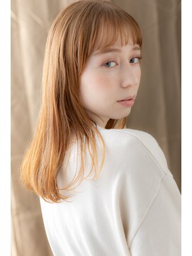 モッズヘア 越谷(mod's hair) □ぱっつん前髪透明感金髪カーキベージュ316越谷10代20代30代