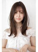 イメチェン　レイヤーカット　フルバング　小顔　大人かわいい
