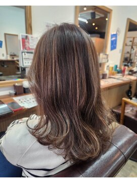 ロッソ ヘアアンドスパ 北千住店(Rosso Hair&SPA) ハイライト×セミロング【北千住】
