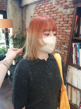 アンリ(Henri) 【かしむら】ブリーチ/ブリーチカラー/ケアブリーチ/暖色カラー