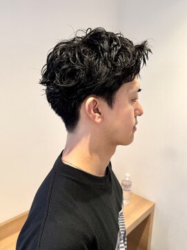 アリゲート ダイカンヤマ(Ari gate daikanyama) メンズスパイキーショートニュアンスフェザーパーマ前髪ありなし