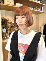 エルム 原宿 表参道(yelm)&nbsp;ブリーチ1回でできる夏のオレンジブラウンフェイスレイヤー