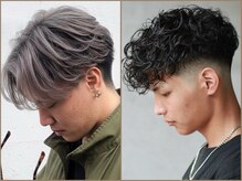 バレイヤージュ/スパイラル/ダウン/ニュアンス/フェザーパーマ