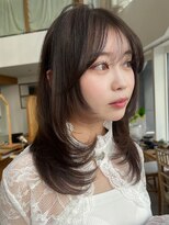 バイオレット 表参道店(Violet) ハッシュカットミディアムレイヤーウルフココアブラウンIB-59