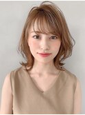 前髪ワンホンレイヤーミルクティーブロンド美髪#237g0430